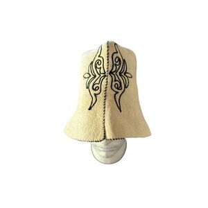 Vintage Handcrafted Wool Kyrgyz Hat With Embroidered Design